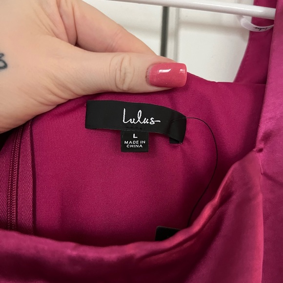 Lulus purple long sleeve sayin mini dress! NWT - Picture 5 of 6